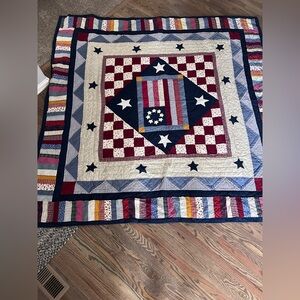 Patriotic Patchwork Quilt 79”x 82”